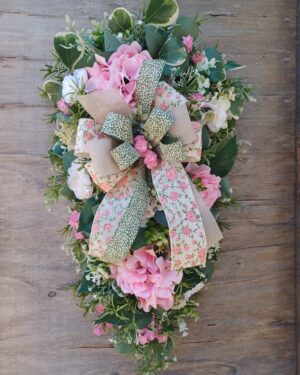 Pink Hydrangea Swag Wreath