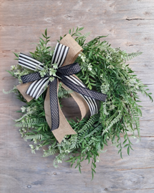 Modern Farmhouse Style Greenery Wreath