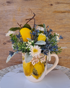 Lemon Mug Floral Arrangement