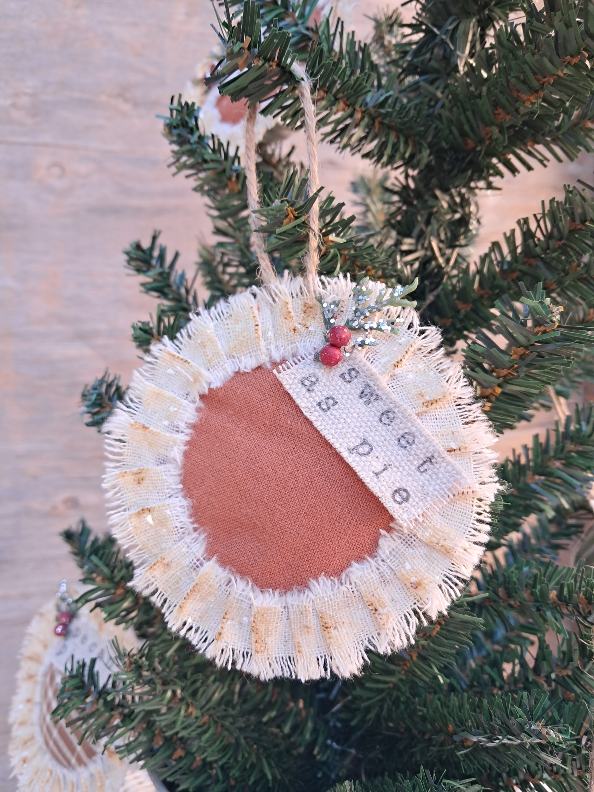 Handmade Christmas Pie Ornaments Set of 3 – Cherry, Pumpkin & Pecan - Image 3